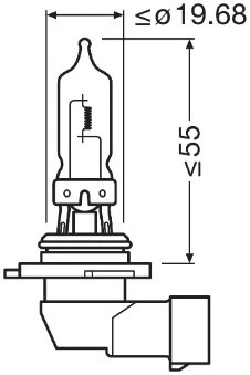 Лампа 12V HB3 60W P20d OSRAM 9005 OSRAM