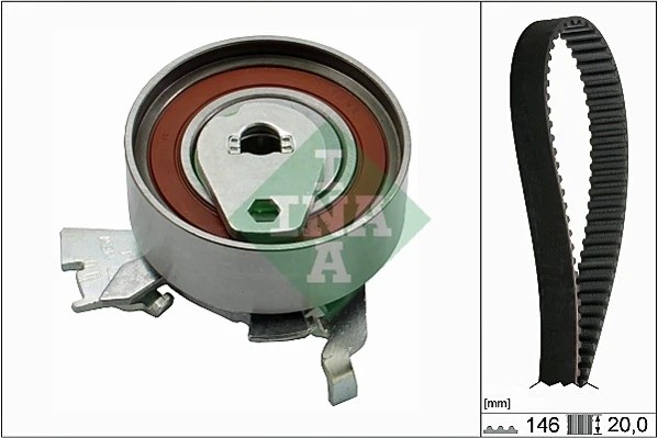 Комплект ГРМ OPEL Omega B (94-99) (2.0),Vectra B (95-03) (1.6/2.0) INA 530 0147 10 INA