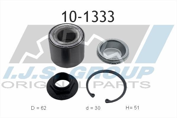 к-кт подшипника ступицы! задней\ Citroen Berlingo/Picasso/C4 04> 101333 IJS GROUP