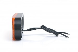 фонарь габаритный боковой !желтый 12V-24V LED провод 22cm 1223 WAS