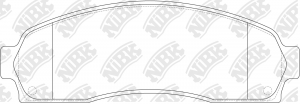 Колодки тормозные FORD Explorer (02-) передние (4шт.) NIBK PN0378 NIBK