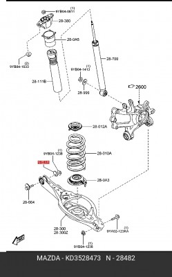 Шайба MAZDA KD35-28-473 KD3528473 MAZDA