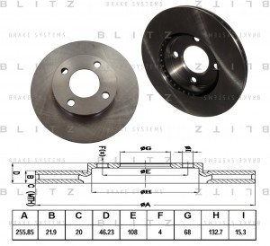 SEAT IBIZA/VW GOLF III/PASSAT 256x20x4 BS0101 BLITZ