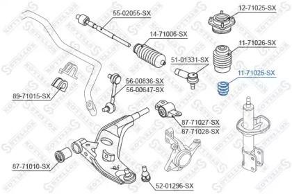 отбойник амортизатора переднего!\ Mazda 626 GF/GW 97> 11-71025-SX STELLOX