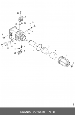клапан ограничения давления 2265670 SCANIA