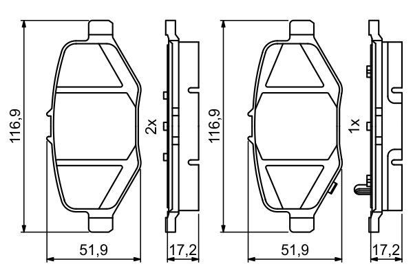0 986 495 397 колодки дисковые задние! с антискрипередние пл.\ Ford Explorer 09- 0 986 495 397 BOSCH