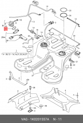 Уплотнит. кольцо 1K0201557A 1K0 201 557 A VAG