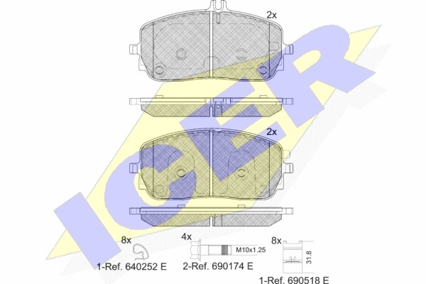 182331 колодки дисковые передние!\ MB W177/X118/W247 182331 ICER