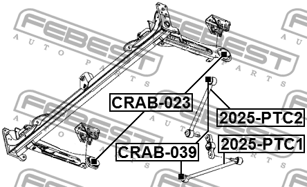 Тяга задней подвески 2025-PTC2 2025-PTC2 FEBEST