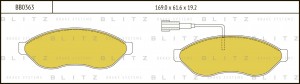 Колодки тормозные дисковые передние CITROEN Jumper 06-FIAT Ducato 06-PEUGEOT Box BB0363 BLITZ
