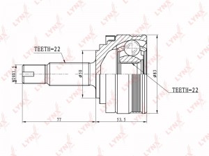 ШРУС наружный подходит для LADA 2108-15/Kalina/Priora CO-4600 CO-4600 LYNXAUTO
