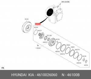 Насос масляный HYUNDAI Elantra (14-),i40 (15-),Solaris (14-) АКПП OE 4610026060 HYUNDAI KIA