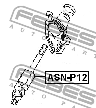 Вал карданный NISSAN Primera (01-) колонки рулевой нижний FEBEST ASNP12 FEBEST