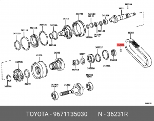 кольцо уплотнительное!\ Toyota 96711-35030 TOYOTA