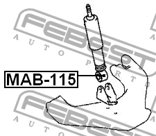 Втулка амортизатора MITSUBISHI PAJERO V20-50 1990.10-1999.11 MAB-115 MAB-115 FEBEST