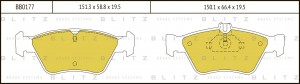 колодки дисковые передние!\ MB W202 2.3/2.4/2.8/W210 2.0-3.0D 95> BB0177 BLITZ
