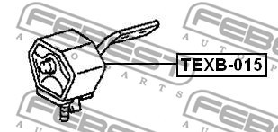 Кронштейн крепления глушителя TEXB-015 FEBEST