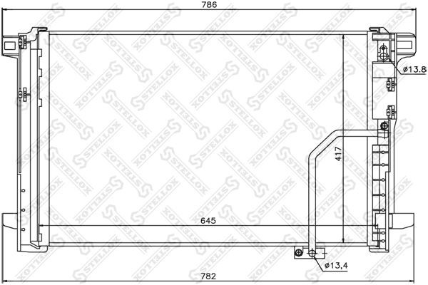 радиатор конд.\ MB W204 all 07> 10-45190-SX STELLOX