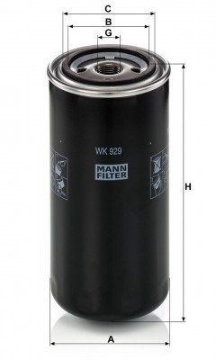 Фильтр топливный CASE HITACHI NEW HOLLAND дв.CUMMINS MANN WK 929 X MANN FILTER
