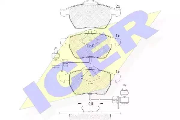 181362 колодки дисковые передние !\ Audi A6 1.8T/2.0/2.5TDi 97-02,VW Passat 1.6- 181362 ICER