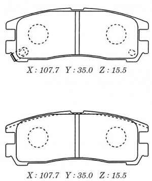 Замена на D6024MH Колодки тормозные дисковые задн. MITSUBISHI GALANT,COLT 91- D6 D6024M MK KASHIYAMA
