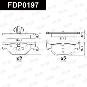 Тормозные колодки дисковые смесь CERAMIC FDP0197 FDP0197 FAP