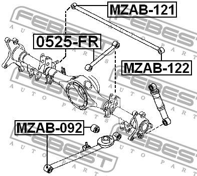 Сайлентблок MZAB-121 MZAB-121 FEBEST