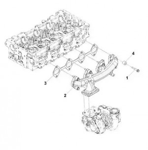 Коллектор выпускной дв.Cummins 2.8 Евро-4 (5286927) (Haffen) 0372 HAFFEN