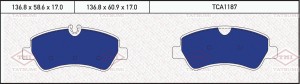 колодки дисковые задние!\ FORD Transit 12> TCA1187 TATSUMI