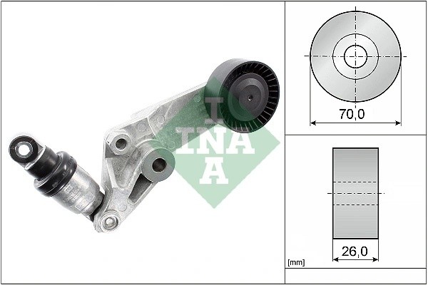 Натяжитель ремня TOYOTA AVENSIS (T25), COROLLA (E11) 534001610 534 0016 10 INA
