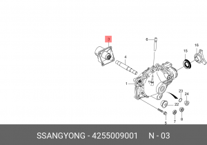 Корпус SSANGYONG Kyron (06-),Rexton (06-) (D27,E32) подшипника полуоси OE 4255009001 SSANG YONG