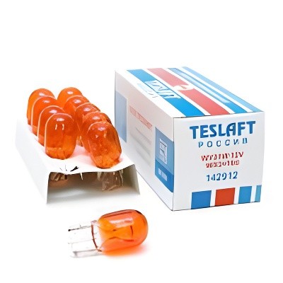Лампа 12V WY21W W3x16q 285лм желтая Amber TESLAFT (Россия) 142912 TESLAFT