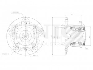 Ступица задняя (с ABS) HUB-20241 UNIO