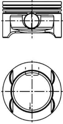 поршень! d73.4x1.2x1.2x2 +0.5\ Opel Astra/Corsa/Meriva 1.4 Z14XEP 03> 40386620 KOLBENSCHMIDT