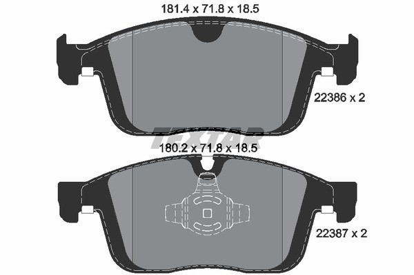 Колодки тормозные VOLVO XC60 (16-) передние (4шт.) TEXTAR 2238601 TEXTAR