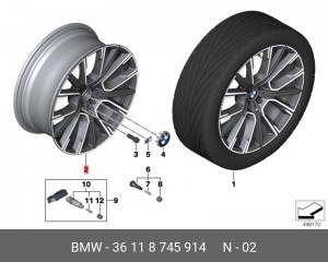 Диск колесный литой BMW R20 OE 36118745914 BMW