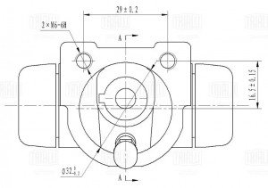 Цилиндр торм. Renault Kangoo (97-) зад. L/R d=22мм (не для повыш. нагрузки) (CF  CF0127 TRIALLI
