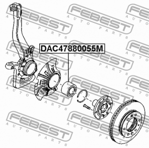 Подшипник ступицы передн 47X88X55 FORD RANGER DAC47880055M DAC47880055M FEBEST