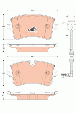 Колодки задние AUDI A8 (4H_) GDB1867 GDB1867 TRW