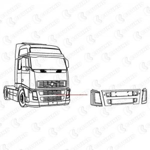 облицовка фары!праваяVolvo FM 9/12 NEW 2FH134 COVIND