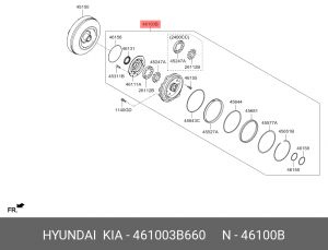 Насос масляный HYUNDAI i30 (12-),i40 (12-),Santa Fe (12-) АКПП OE 461003B660 HYUNDAI KIA