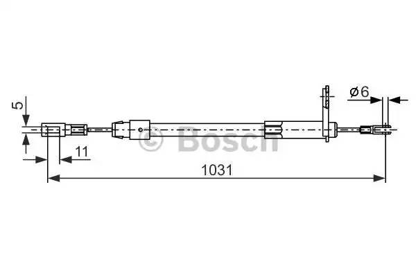 Трос ручного тормоза R 1 987 477 850 BOSCH