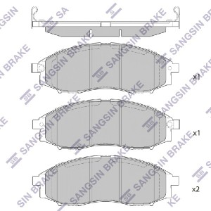 Колодки тормозные дисковые Nissan Pick 2.4i/2.5Di 4WD 02 SP2078 SP2078 SANGSIN