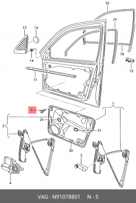Заклепка скрытая VAG N 910 788 01 N 910 788 01 VAG