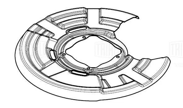 Кожух торм. диска для а/м BMW 5 (F10) (10-)/7 (F01) (08-) зад. лев. (BDSP 2511) BDSP 2511 TRIALLI