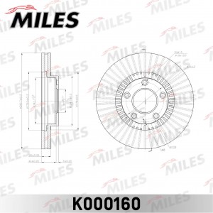 Диск тормозной передний D296мм. MAZDA MPV 02- (TRW DF6067S) K000160 K000160 MILES
