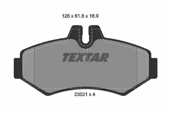 Колодки тормозные MERCEDES Sprinter дисковые (126x63x19) (4шт.) TEXTAR 2302101 TEXTAR