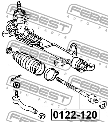TOYOTA COROLLA E12 11/2001> M14x1.5 0122-120 FEBEST