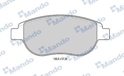 Колодки тормозные дисковые перед MBF015159 MANDO