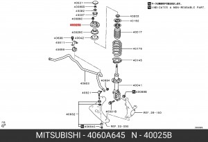 опора амортизатора переднего!\ Mitsubishi Pajero Sport <00 4060A645 MITSUBISHI